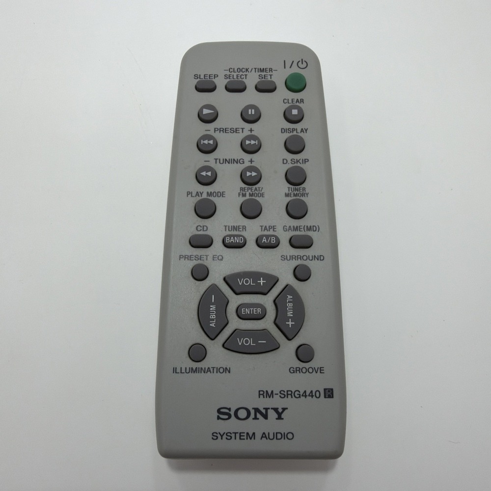 Sony RM-SRG440 OEM Remote Control For CMTHP7 CMTPH7 MHCGX35 MHCGX45 Tested Works